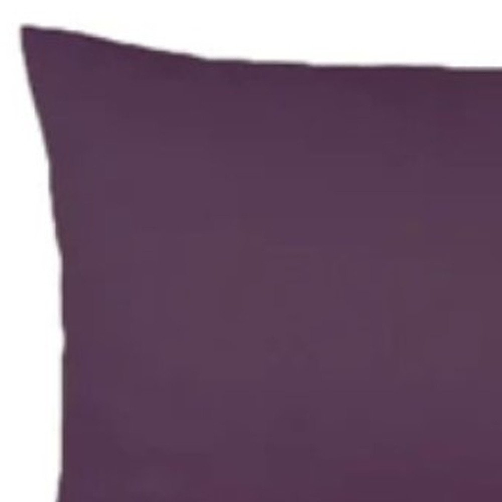 Set Of Two 12" X 20" Purple Polyester Zippered Pillow Cover