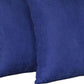 Set of Two 20" Navy Blue Fabric Throw Pillow Covers