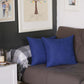 Set of Two 20" Navy Blue Fabric Throw Pillow Covers