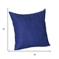 Set of Two 20" Navy Blue Fabric Throw Pillow Covers