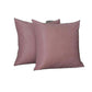 Set Of Two 22" X 22" Light Pink Polyester Zippered Pillow Cover