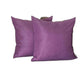 Set of Two 22" Purple Fabric Throw Pillow Covers