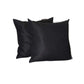 Set Of Two 22" X 22" Black Polyester Zippered Pillow Cover