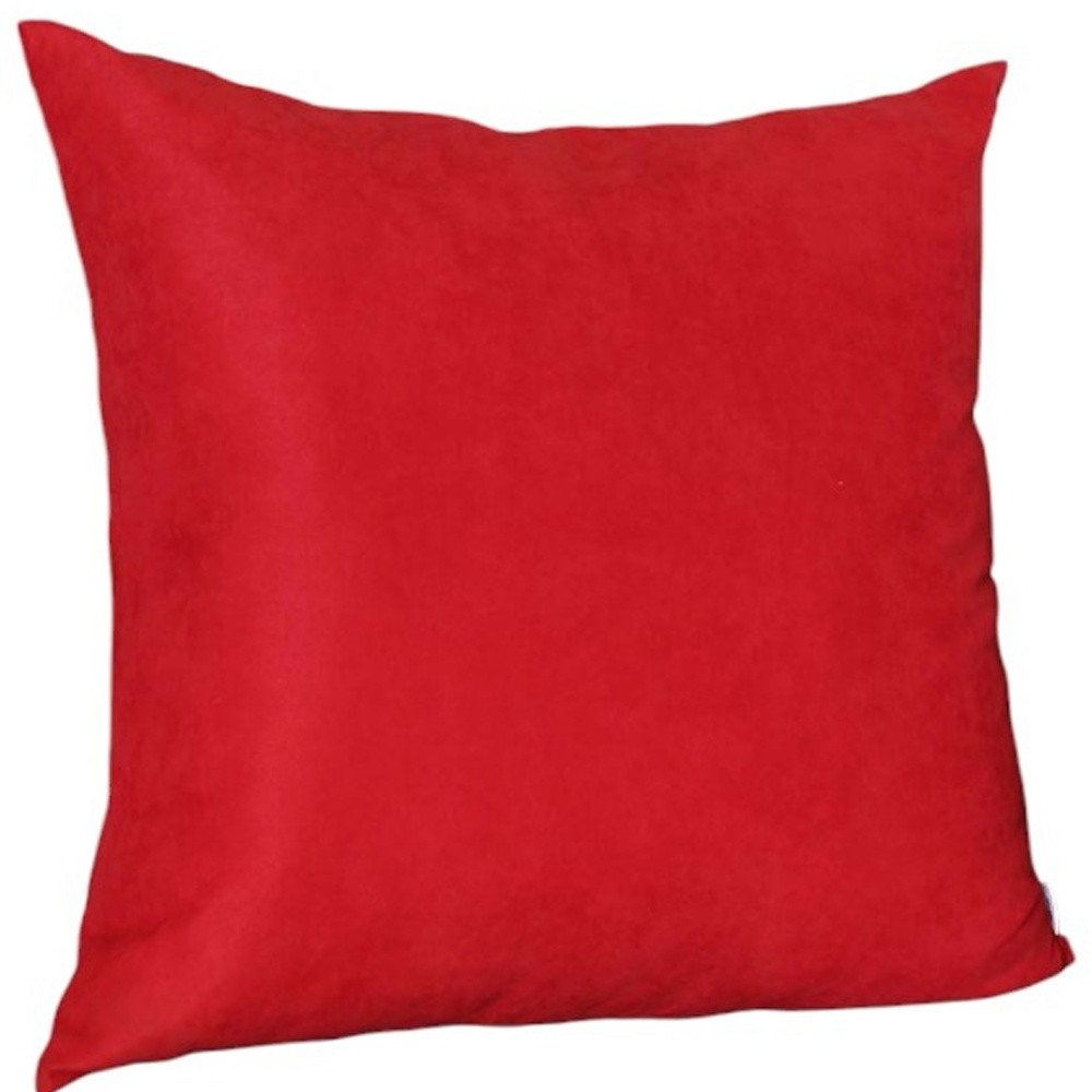 Set of Two 22" Red Throw Pillow Covers