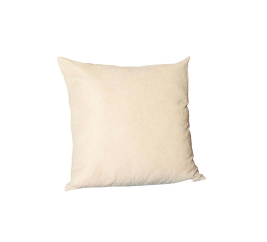Set Of Two 22" X 22" Beige Polyester Zippered Pillow Cover
