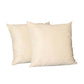 Set Of Two 22" X 22" Beige Polyester Zippered Pillow Cover
