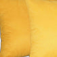 Set Of Two 26" X 26" Yellow Polyester Zippered Pillow Cover