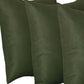 Set Of Four 17" X 17" Fern Green Polyester Zippered Pillow Cover