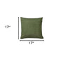Set Of Four 17" X 17" Fern Green Polyester Zippered Pillow Cover