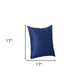 Set Of Four 17" X 17" Navy Blue Polyester Zippered Pillow Cover