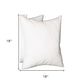 Set Of Four 18" X 18" White Polyester Zippered Pillow Cover