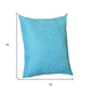 Set Of Four 18" X 18" Sky Blue Polyester Zippered Pillow Cover