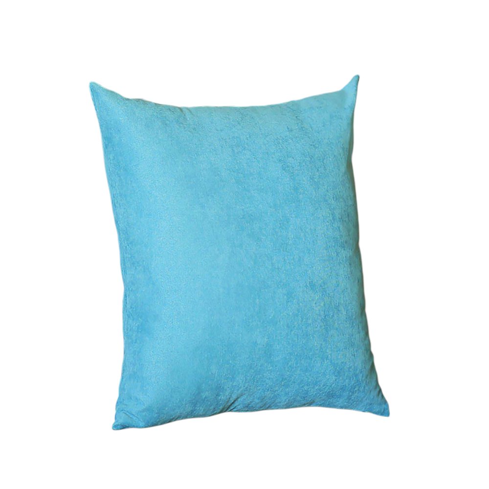 Set Of Four 18" X 18" Sky Blue Polyester Zippered Pillow Cover