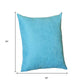 Set Of Four 20" X 20" Sky Blue Polyester Zippered Pillow Cover