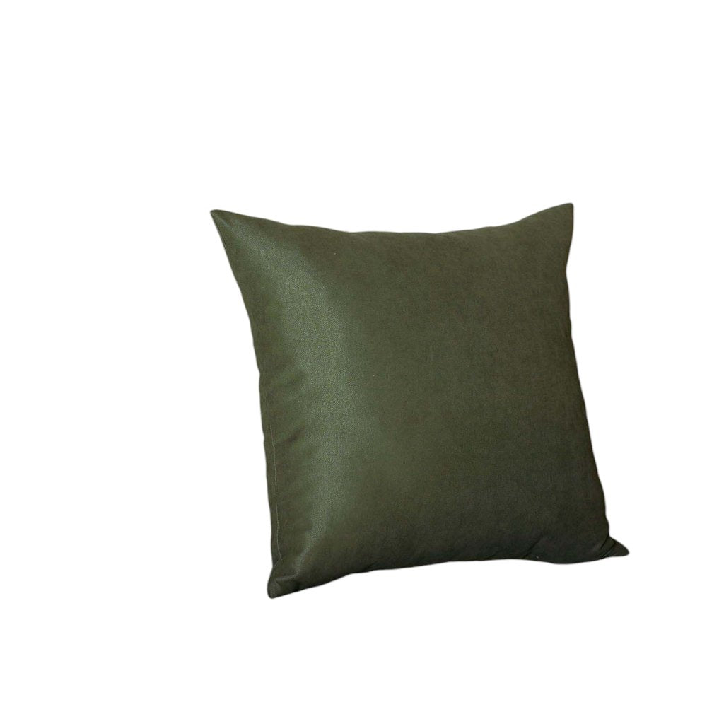 Set Of Two 16" X 16" Fern Green Polyester Zippered Pillow Cover