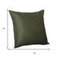 Set Of Two 16" X 16" Fern Green Polyester Zippered Pillow Cover