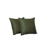 Set Of Two 16" X 16" Fern Green Polyester Zippered Pillow Cover