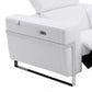 Three Piece White Italian Leather Six Person Seating Set