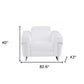 Three Piece White Italian Leather Six Person Seating Set