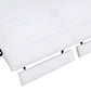 Two Piece White Italian Leather Five Person Seating Set