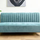 71" Light Gray Velvet Sofa With Gold Legs