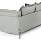 87" Dark Gray Polyester Blend Sofa With Silver Legs