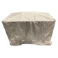 50000 BTU 60" Brown And Clear Glass, Steel Propane Rectangular Fire pit table With Cover