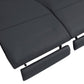 83" Gray Italian Leather USB Reclining Sofa With Black Legs