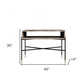 45" Gray and Black Concrete Console Table With Shelves