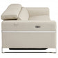 41" Beige Italian Leather Power Recliner Chair