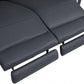 41" Dark Gray Italian Leather Power Recliner Chair