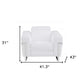 41" White Italian Leather Power Recliner Chair