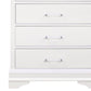 16" Blue Solid Wood Five Drawer Chest With LED Lighting