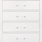16" Blue Solid Wood Five Drawer Chest With LED Lighting