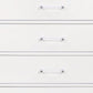 16" Blue Solid Wood Five Drawer Chest With LED Lighting