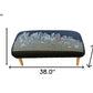 38" Black And Natural Boston Night Skyline Embroidered Ottoman