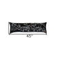14" X 45" Dark Gray And White Aspen Nighttime Skyline Lumbar Decorative Pillow