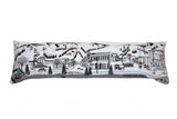 14" X 45" Cream Aspen Daylight Skyline Lumbar Decorative Pillow