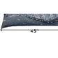 14" X 45" Dark Gray And White Chicago Nighttime Skyline Lumbar Decorative Pillow