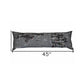 14" X 46" Dark Gray And White Michigan Nighttime Skyline Lumbar Decorative Pillow