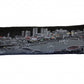 14" X 46" Dark Gray And White Nashville Nighttime Skyline Lumbar Decorative Pillow