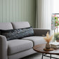 14" X 46" Dark Gray And White Nashville Nighttime Skyline Lumbar Decorative Pillow