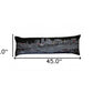 14" X 46" Dark Gray And White Nashville Nighttime Skyline Lumbar Decorative Pillow
