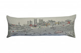 14" X 46" Cream Nashville Daylight Skyline Lumbar Decorative Pillow