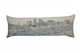 46" White Nashville Daylight Skyline Lumbar Decorative Pillow