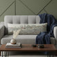 14" X 46" Cream Nashville Daylight Skyline Lumbar Decorative Pillow