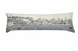 14" X 46" Cream Philadelphia Daylight Skyline Lumbar Decorative Pillow