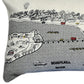14" X 46" Cream Philadelphia Daylight Skyline Lumbar Decorative Pillow