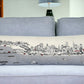 46" White Philadelphia Daylight Skyline Lumbar Decorative Pillow
