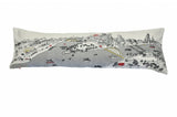 14" X 46" Cream Pittsburgh Daylight Skyline Lumbar Decorative Pillow
